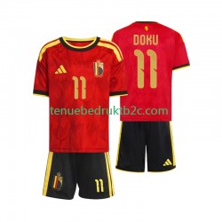 Thuisshirt België Jeremy Doku 11 Voetbalteneu Kinderen WK 2026 S-S