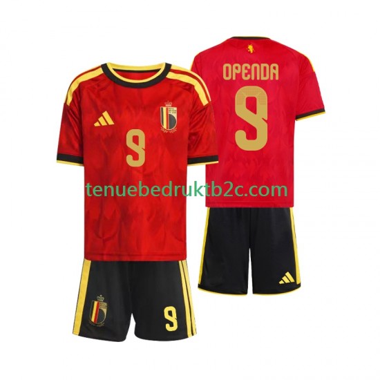 Thuisshirt België Openda 9 Voetbalteneu Kinderen WK 2026 S-S