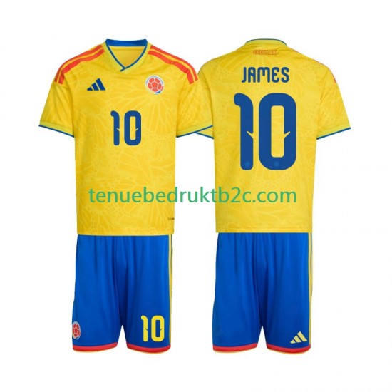 Thuisshirt Colombia James Rodriguez 10 Voetbalteneu Kinderen WK 2026 S-S