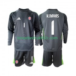 Uitshirt Costa Rica Keeper Keylor Navas 1 Voetbalteneu Kinderen 2025 L-S