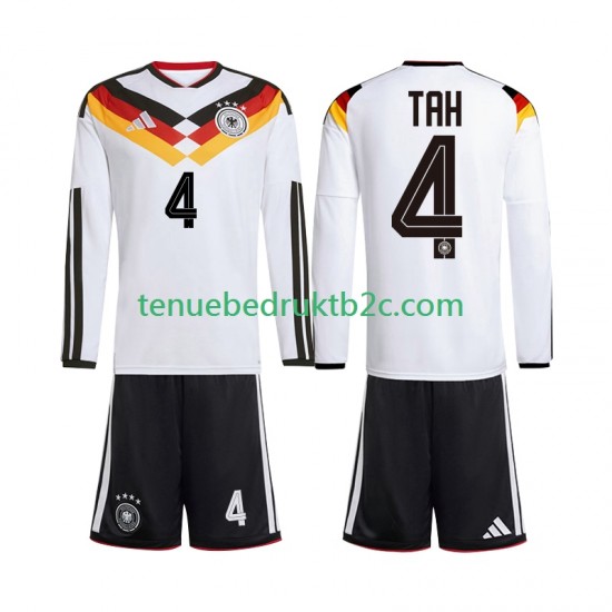 Thuisshirt Duitsland Jonathan Tah 4 Voetbalteneu Kinderen WK 2026 L-S