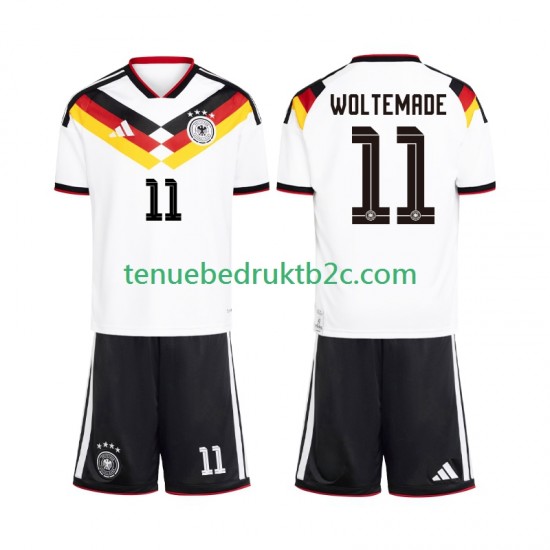 Thuisshirt Duitsland Woltemade 11 Voetbalteneu Kinderen WK 2026 S-S