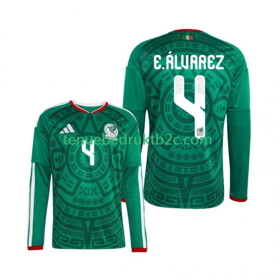 Thuisshirt Mexico Edson Alvarez 4 Mannen WK 2026 L-S