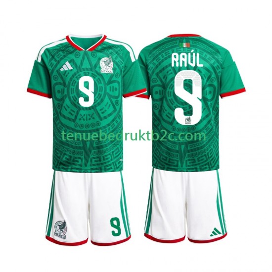 Thuisshirt Mexico Raul Jimenez 9 Voetbalteneu Kinderen WK 2026 S-S