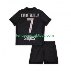 4de shirt Paris Saint-Germain Khvicha Kvaratskhelia 7 Voetbalteneu Kinderen 2025-26 S-S