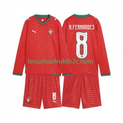 Thuisshirt Portugal Bruno Fernandes 8 Voetbalteneu Kinderen WK 2026 L-S