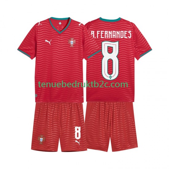 Thuisshirt Portugal Bruno Fernandes 8 Voetbalteneu Kinderen WK 2026 S-S