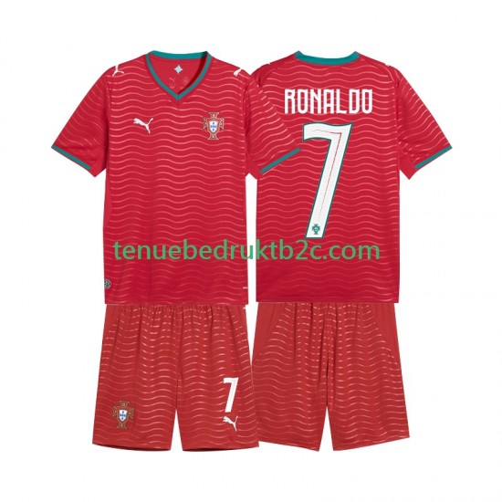 Thuisshirt Portugal Cristiano Ronaldo 7 Voetbalteneu Kinderen WK 2026 S-S