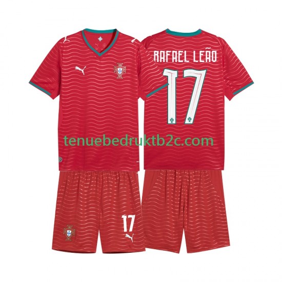 Thuisshirt Portugal Rafael Leao 17 Voetbalteneu Kinderen WK 2026 S-S