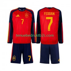 Thuisshirt Spanje Ferran Torres 7 Voetbalteneu Kinderen WK 2026 L-S