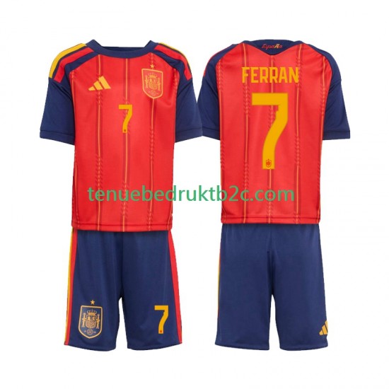 Thuisshirt Spanje Ferran Torres 7 Voetbalteneu Kinderen WK 2026 S-S