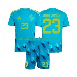 Thuisshirt Spanje Keeper Unai Simon 23 Voetbalteneu Kinderen WK 2026 S-S