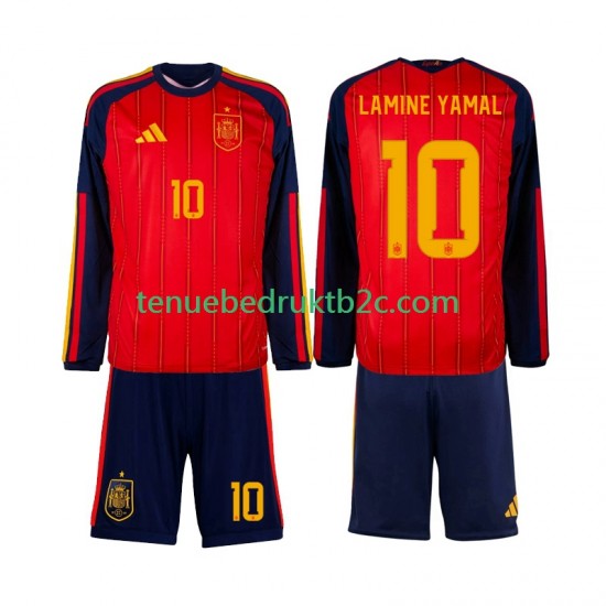Thuisshirt Spanje Lamine Yamal 10 Voetbalteneu Kinderen WK 2026 L-S