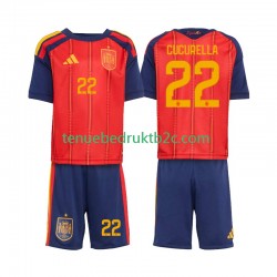 Thuisshirt Spanje Marc Cucurella 22 Voetbalteneu Kinderen WK 2026 S-S