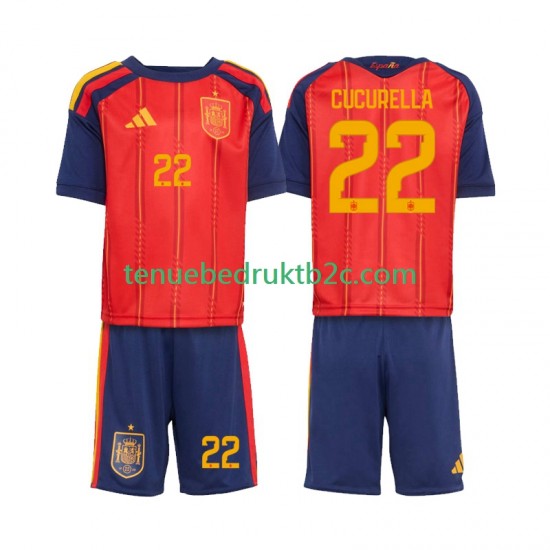 Thuisshirt Spanje Marc Cucurella 22 Voetbalteneu Kinderen WK 2026 S-S