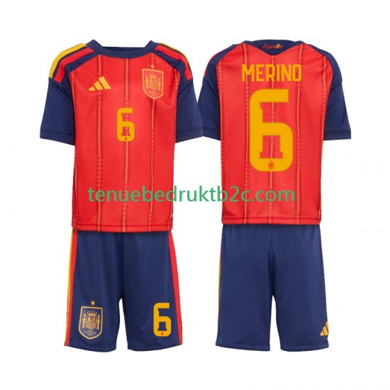 Thuisshirt Spanje Mikel Merino 6 Voetbalteneu Kinderen WK 2026 S-S