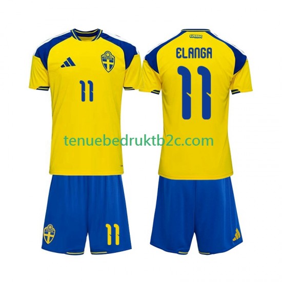 Thuisshirt Zweden Anthony Elanga 11 Voetbalteneu Kinderen 2026 S-S