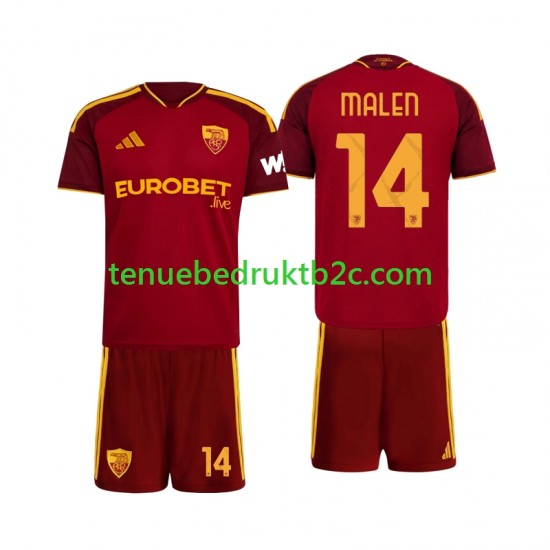 Thuisshirt AS Roma Donyell Malen 14 Voetbalteneu Kinderen 2026-27 S-S