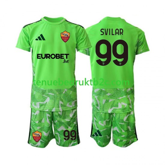 Thuisshirt AS Roma Keeper Mile Svilar 99 Voetbalteneu Kinderen 2026-27 S-S