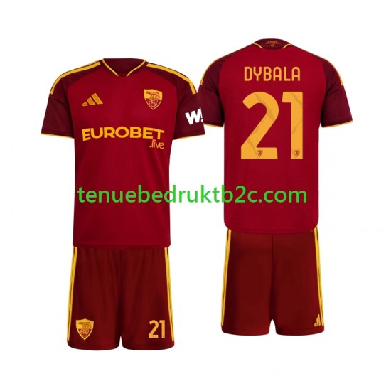 Thuisshirt AS Roma Paulo Dybala 21 Voetbalteneu Kinderen 2026-27 S-S