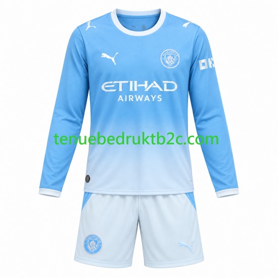 Thuisshirt Manchester City Voetbalteneu Kinderen 2026-27 L-S
