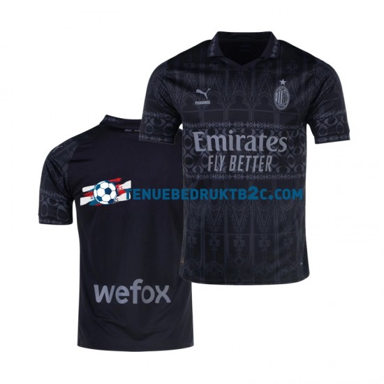 4de shirt AC Milan Mannen 2023-24 S-S Zwart