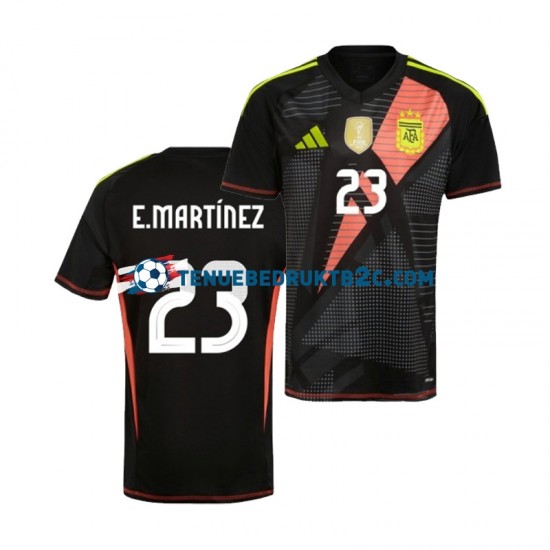 Thuisshirt Argentinië Keeper Emiliano Martinez 23 Copa America Mannen 2024 S-S Zwart