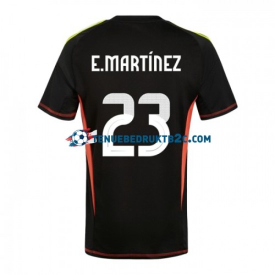 Thuisshirt Argentinië Keeper Emiliano Martinez 23 Copa America Mannen 2024 S-S Zwart