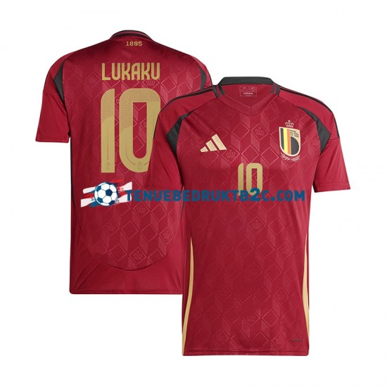 Thuisshirt België Romelu Lukaku 10 Mannen Europacup 2024 S-S Rood