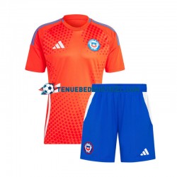 Uitshirt Chili Copa America Voetbalteneu Kinderen 2024 S-S Wit