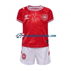 Thuisshirt Denemarken Voetbalteneu Kinderen Europacup 2024 S-S Rood