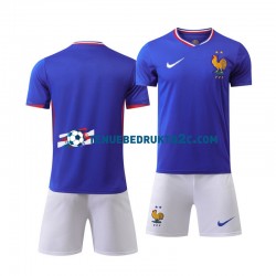 Thuisshirt Frankrijk Voetbalteneu Kinderen Europacup 2024 S-S Blauw