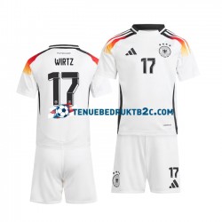 Thuisshirt Duitsland Florian Wirtz 17 Voetbalteneu Kinderen Europacup 2024 S-S Wit