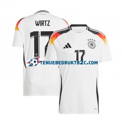 Thuisshirt Duitsland Florian Wirtz 17 Mannen Europacup 2024 S-S Wit