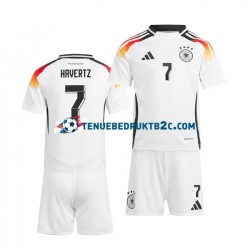 Thuisshirt Duitsland Havertz 7 Voetbalteneu Kinderen Europacup 2024 S-S Wit
