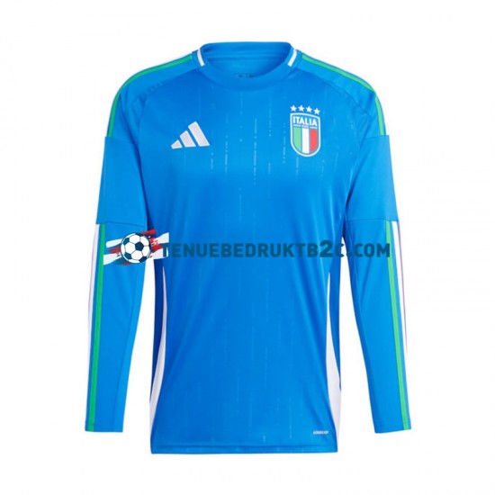 Thuisshirt Italië Mannen Europacup 2024 L-S Blauw