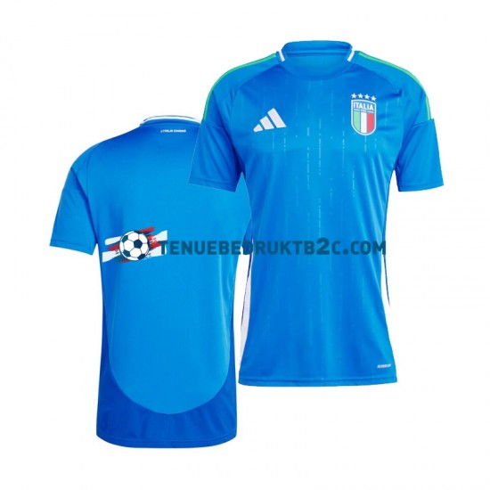 Thuisshirt Italië Mannen Europacup 2024 S-S Blauw