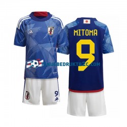 Thuisshirt Japan Mitoma 9 Voetbalteneu Kinderen WK 2022 S-S