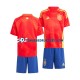 Thuisshirt Spanje Voetbalteneu Kinderen Europacup 2024 S-S Rood