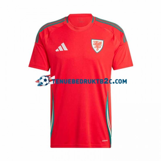 Thuisshirt Wales Mannen 2024 S-S Rood