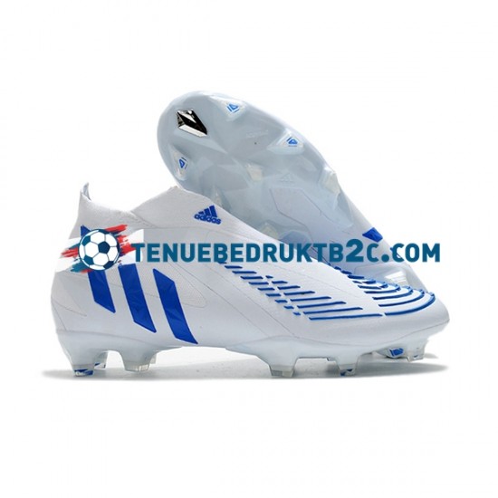 Adidas Predator Edge Geometric FG Blauw Wit voetbalschoenen