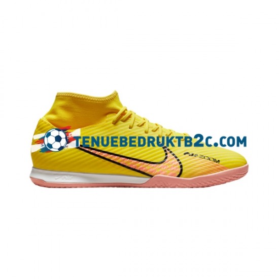 Nike Air Zoom Mercurial Superfly IX Academy IC Halle Lucent Roze Geel voetbalschoenen