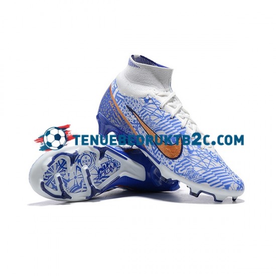 Nike Air Zoom Mercurial Superfly IX Elite FG Goud Blauw Wit voetbalschoenen