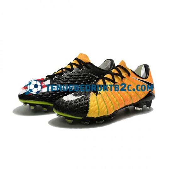 Nike HyperVenom Phantom III Elite FG Geel Zwart voetbalschoenen