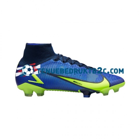 Nike Mercurial Superfly VIII Recharge Elite FG Blauw Geel voetbalschoenen