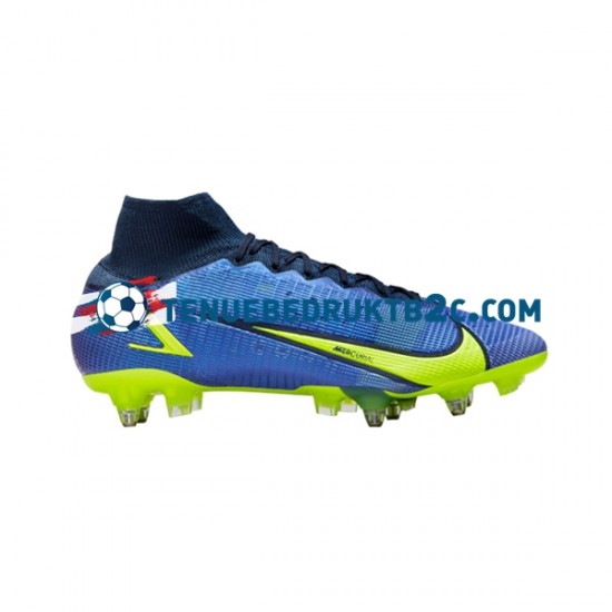 Nike Mercurial Superfly VIII Recharge Elite SG Pro AC Blauw Geel voetbalschoenen