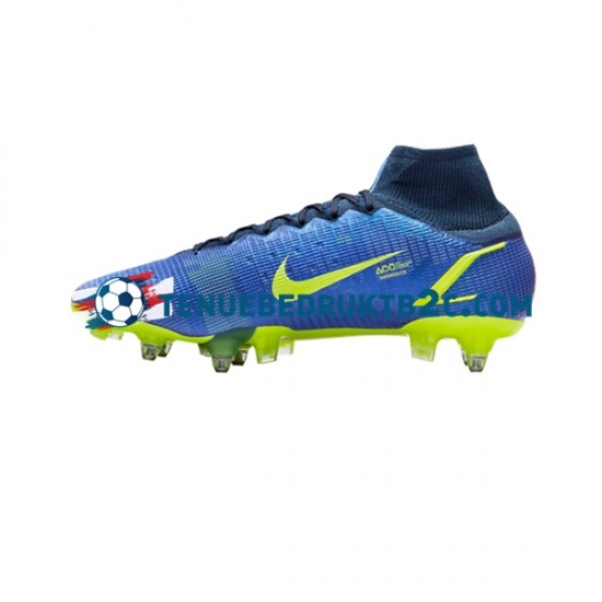 Nike Mercurial Superfly VIII Recharge Elite SG Pro AC Blauw Geel voetbalschoenen