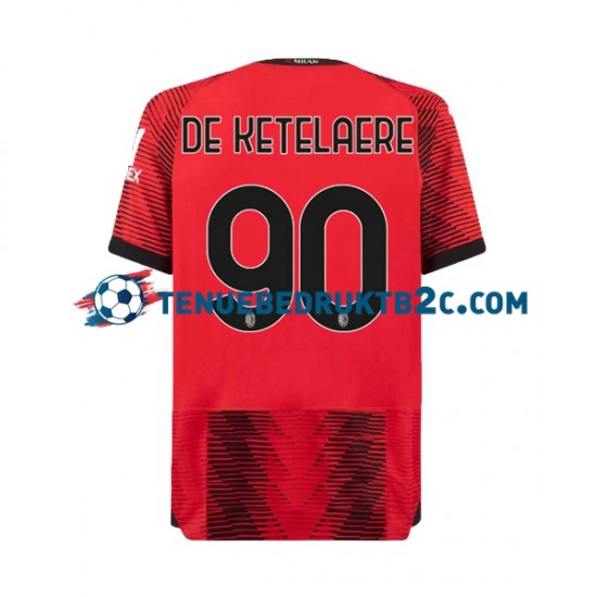 Thuisshirt AC Milan Charles De Ketelaere 90 Mannen 2023-24 S-S