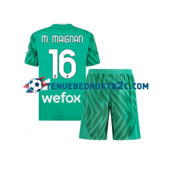 Thuisshirt AC Milan Keeper Mike Maignan 16 Voetbalteneu Kinderen 2023-24 S-S