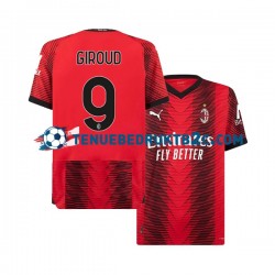Thuisshirt AC Milan Olivier Giroud 9 Mannen 2023-24 S-S